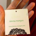 Donna Morgan Festive Dress, Cold Shoulder Dolman Statement Sleeves, Red, Size 2 Photo 5