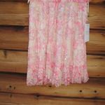 Mac Duggal 9148 Womens Pink Flounce Sleeve Floral Embellished Dress Photo 10