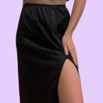 Vassarette Vintage 90s Black Slip with High Slit 🔥 Photo 0