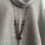 Bohemian Beaded‎ Ceramic Brown Necklace Ethnic Style Flower Pendant Necklace Photo 7