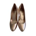 Michael Kors  Lock Rose Gold Leather Heels Size 7.5 Photo 2