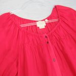 Anthropologie VANESSA VIRGINIA Silvi Red Silk Sheer Peasant Blouse Womens Size S Photo 9
