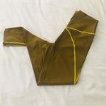 Aerie NWOT Offline By  Goals 7/8 Legging Green Hi Rise Mustard Stitch Size Small Photo 3