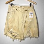 Free People We The Free Parker Destroyed Denim Wrap Skirt Photo 2