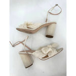 Loeffler Randall Camellia Pearl Pleated Bow Heel Size 10 DIRTY Photo 1