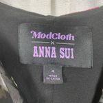 Modcloth  x Anna Sui Black&Pink Floral Velvet Burnout Maxi Dress Sz.4 Photo 7