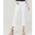 AGOLDE Riley High Rise Straight Cropped Whip White Denim Jeans Size 32 Photo 11