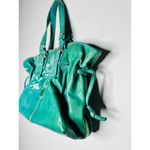 Dooney & Bourke Teal Green Chiara Patent Leather Drawstring Tote Handbag Photo 1