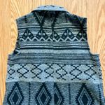 Artisan NY Southwestern Tribal Blanket Gray Oversized Vest Duster Womens Small Photo 7