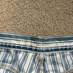 American Eagle Striped Mom Shorts Blue & White High Waist Cotton Casual Size 8 Photo 3