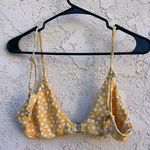 M White Daisy Yellow Triangle Bikini Top Photo 1