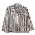 Christopher & Banks  Petite Cotton Button Up Top Lightweight Cropped Blazer XL Photo 0