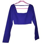 ZARA  medium purple square neck longsleeve crop top nwt Photo 1