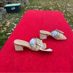 A New Day Size 7.5 Women's Kathleen Raffia Buckle Block Heels - Beige wedding Photo 3