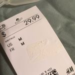 H&M ❤️ NWT Midi front slit satin baby blue skirt Photo 3