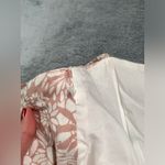 Selfie Leslie  pink floral Alexandria square neckline tie back romper small Photo 7