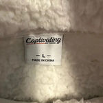 Captivating OU Sherpa Vest Size Large Cream Sooners Football Fall Warm Fuzzy Photo 2