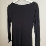 BP Dress Long Sleeve V-Neck Mini Black Solid Casual Neutral Photo 6