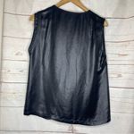 Sandro  • Sleeveless Blouse • Faux Leather • Size 3 • Buttons • France Photo 2
