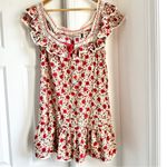 RIXO Laney Floral Mini Babydoll Dress Red Size 10 Photo 5