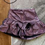 ZARA Ruffled Jacquard Skort in Dark Pink Photo 5