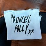 Princess Polly Brown Faux Vegan Leather High Waist Wide Leg Trousers Pants Sz 6 Photo 3