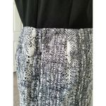 Loft  Petite Sleeveless Scoop Neck Black Top Gray Multi Color Tweed Skirt 12P Photo 4