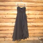 Theia Teresa Draped Gown Black Size 4 Photo 2