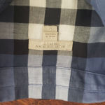 Burberry  Blue Iconic Nova Check Plaid Chic Feminine Pullover Blouse Size Medium Photo 2