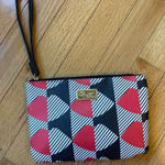 Betsey Johnson Red and Black Geometric Wristlet Photo 0