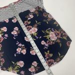 Mason & Belle  Women's Floral Cuffed Short Sleeve Top Dark Navy Size Medium Photo 6