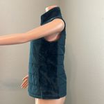 FILA  Vest Womens medium Faux Fur dark blue Full Zip Outerwear Coat Jacket #135 Photo 9