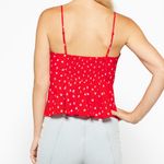 Nine Britton  Tallie Cropped Sweetheart Cami Red Medium NWT STITCH FIX Photo 1