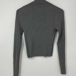 Pink republic GRAY RIBBED STRETCH LONG SLEEVE MEDIUM Photo 1
