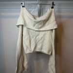 HYFVE Cream Off-the-Shoulder Sweater Cozy Knit Photo 2