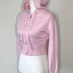Baby pink zip up sweater Size M Photo 2