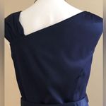 Eliza J  Satin Bodycon purple Blue 1 Shoulder Bow SZ S 8 runs small Belt … Photo 6