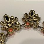 J.Crew Women’s Signed  Gold Tone / Rhinestone Costume Necklace Neon Orange Photo 8