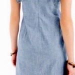 J.Crew  sleeveless eyelet ruffle chambray dress 10 Photo 1