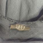 SAGA Made in Italy Ruffle Hem Midi Maxi Linen Dress Blue Size S/M Quiet Luxury Photo 13