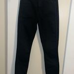 Mother The Looker Ankle Fray in Guilty Party Racer Black Skinny Jeans Size: 25 Photo 1