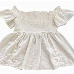 American Eagle Outfitters off the shoulder peplum white crop top size S Photo 0