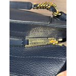 Michael Kors  Navy Blue Chain Shoulder Tote Bag Gold Accents Photo 6