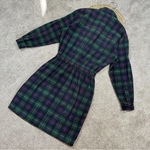 Fads Vintage 90s Y2K Tartan Plaid Corduroy Button Up Shirt Dress Long Sleeve M Green Size M Photo 10