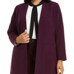 Calvin Klein NWOT Women's Collarless Topper Jacket Purple Size 18W Photo 0