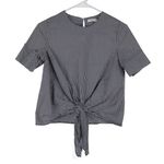 Bishop and Young  Black & White Gingham Tie Front Top XS Photo 1