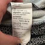 Puma Essentials Zebra Print Pullover Hoodie Kangaroo Pocket Black White S Photo 6