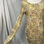 Dana Buchman ‎ long Sleeve Blouse Geometric Print Rayon Preppy Secretary Womens L Photo 2