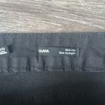 Tahari  Black Denim Pants Women’s Jeans Raw Hem Mid-rise Slim Straight 16/33 Photo 3