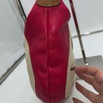 Furla  Vintage‎ Canvas And Hot Pink with Silver Snake Embossed Shoulder Strap Bag Photo 4